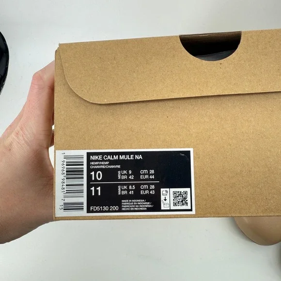 Nike Calm Mule Slide Hemp Tan Men 10/Women 11 FD5130-200 Removable Strap New - Picture 10 of 10